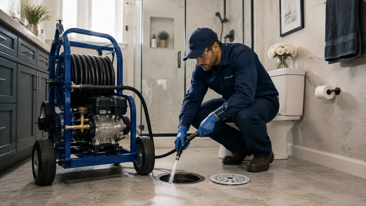 Bathroom Drain Hydro Jetting in La Crescenta