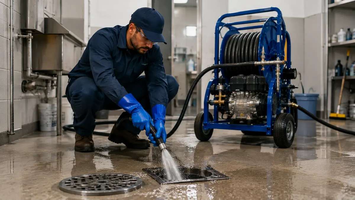 Floor Drain Hydro Jet Cleaning in La Crescenta