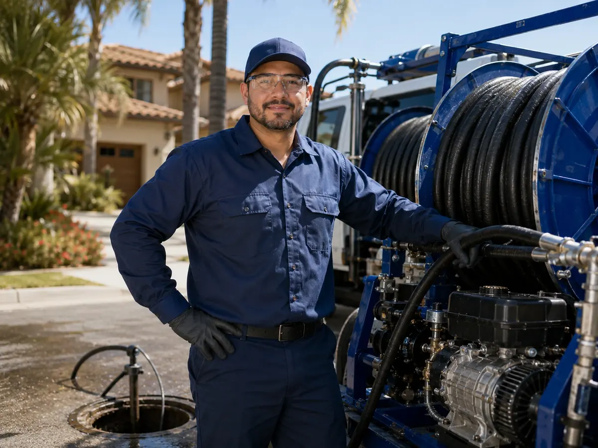 Hydro jet sewer cleaning in La Crescenta