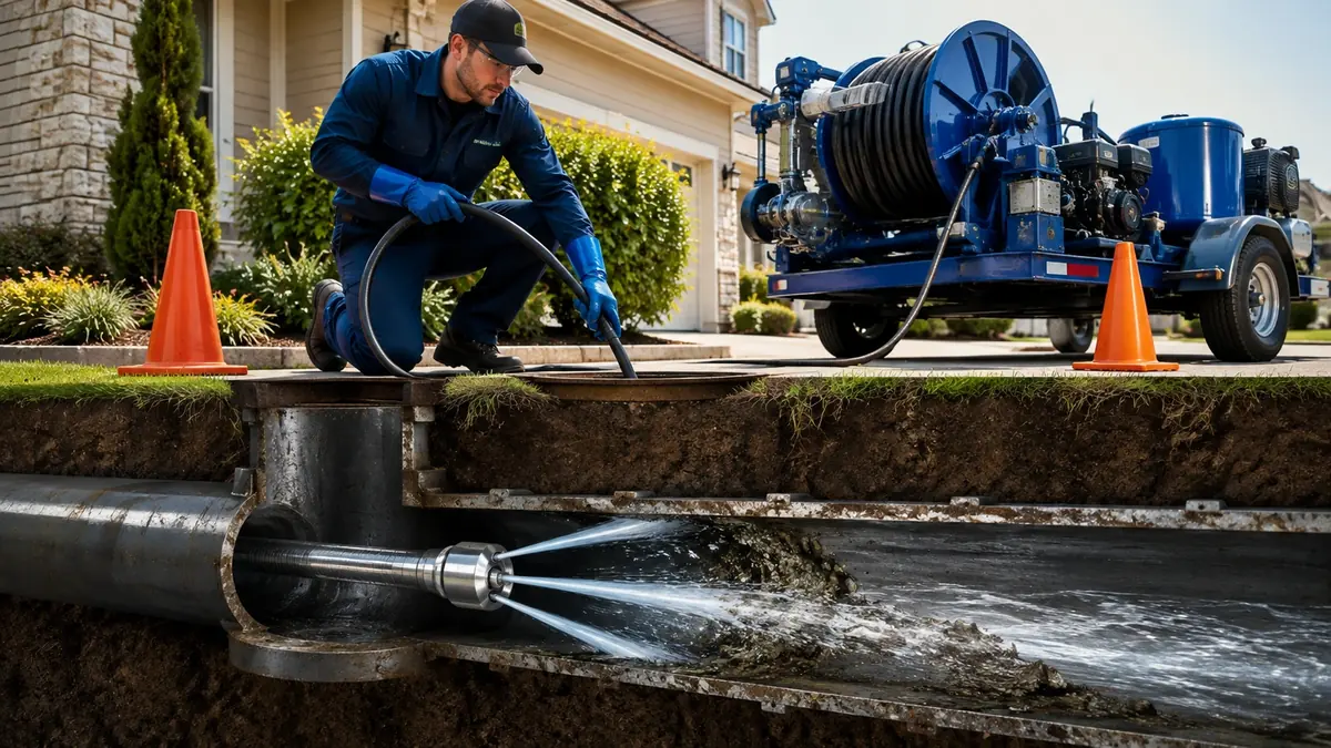 Main Sewer Line Hydro Jet Cleaning in La Crescenta