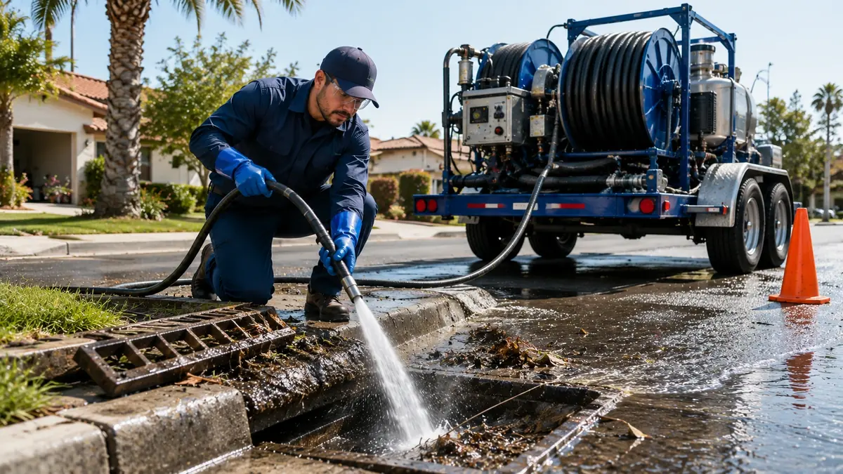 Storm Drain Hydro Jet Cleaning in La Crescenta